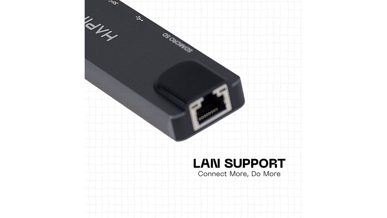 HAPIPOLA USB C HUB 3.0 for Type-c Port,8 in 1 Adapter
